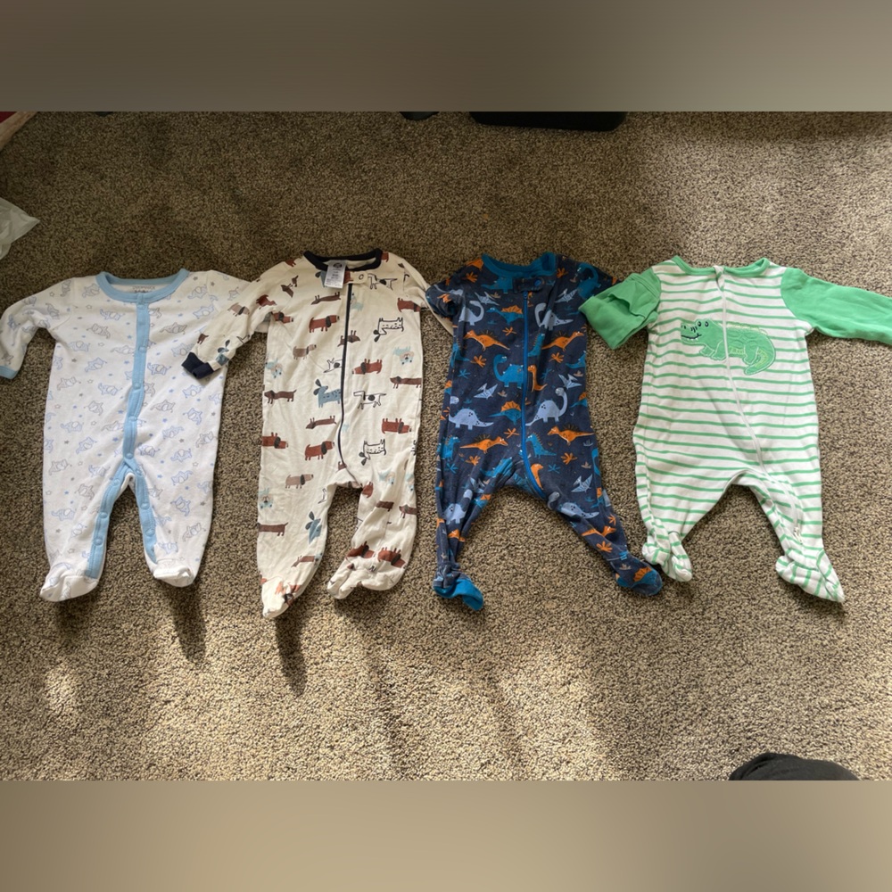 Baby boy feet pajamas